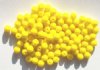50 6mm Round Opaque Yellow Glass Beads